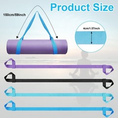 Adjustable Yoga Mat Straps – 4 Pcs Thick Carrier Sling for Easy Transport & Stor