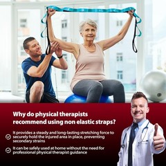 Stretching Strap with Loops for Physical Therapy,Yoga Strap for Stretching,Ho…
