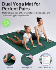 Large Yoga Mat (75 * 52 * 1/2Inch),Extra Wide TPE Exercise Mat,Non-Slip Workout