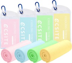 4 Pack Cooling Towels 47×12 Inch Ice Towel for Gym Yoga Running Sports Outdoor