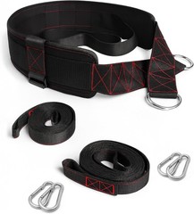 Sled Pulling Belt Adjustable Closure 2 Straps & 4 Hooks Multidirectional