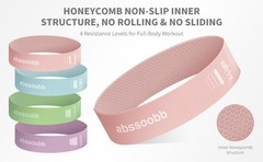 Silicone Resistance Loop Bands – Latex-Free No-Slip Glute Booty Bands – 2-Pac…