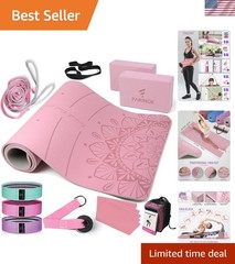 1/3 Yoga Mat Thick, Yoga Set for Beginners Include High Density Mat with Mult…