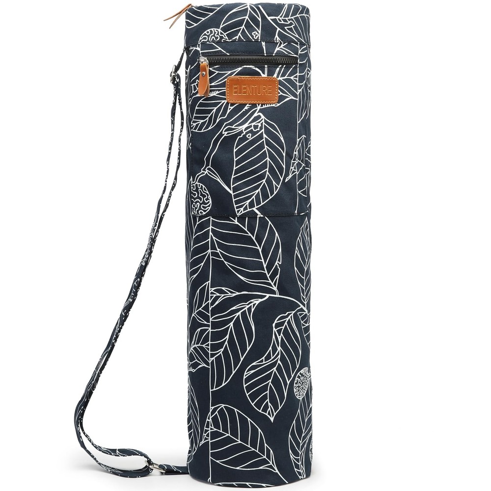 Canvas Yoga Mat Bag with Adjustable Strap & Pockets, Full-Zip Travel Gym Tote…