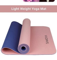 Extra Thick Yoga Mat with Strap for Men and Women Large, Peach-Blue