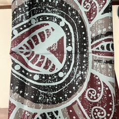 Gaiam Foldable Yoga Mat in a red and grey “Icy Paisley” pattern great condition