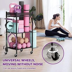 Yoga Mat Storage Rack Home Gym Efficient Storage Durable Reliable Detachable New