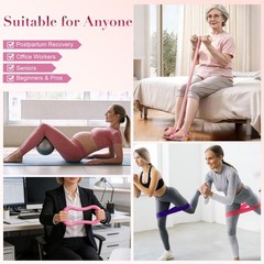 Pilates Kit for , 15-Piece Ultimate Pilates Set with Pink Pilates Ring, , Res…
