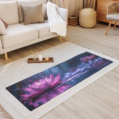 Pretty Yoga Mat SPIRITUAL LOTUS FLOWER Yoga Mat Rubber Pilates Meditation Room