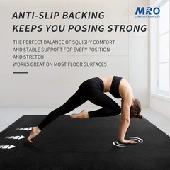 MRO Extra Large Yoga Mat 12x6ft 9MM Thick Non Slip Extra Wide