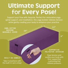 Retrospec Sequoia Meditation Cushion & Yoga Bolster Pillow With Cotton Cover …