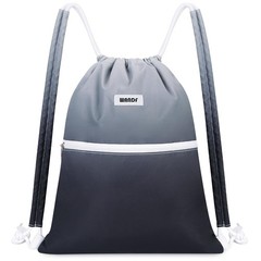 WANDF Drawstring Backpack Sports Gym Bag with Shoulder Pads Water Resistant S…