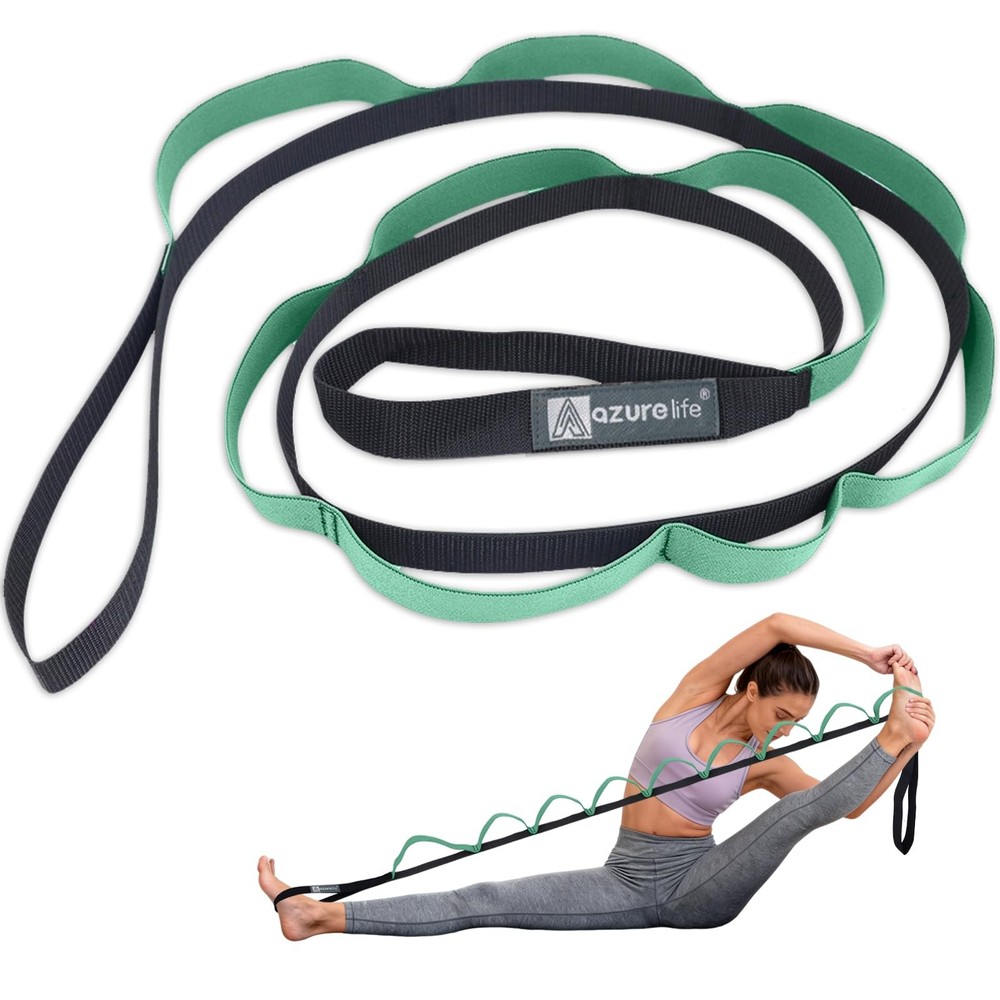 Half-Elastic Stretch Straps with 11 Loops, Stretching Strap for Physical Ther…