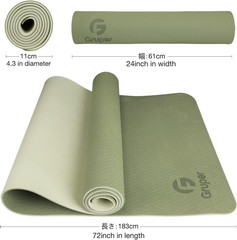 Yoga Mat Non Slip, Eco Friendly Fitness Exercise Mat with Carrying Strap,Pro Yog
