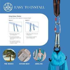 11 Yards Aerial Silks Kit – Durable Ariel Silks with Hardware, Swivel & Guide…