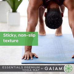 Gaiam Essentials Premium Yoga Mat With Yoga Mat Carrier Sling (72 L X 24 W X 1/4