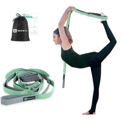 Premium Durable Cotton Stretch Strap with 10or12 LoopsLoops Non-Elastic Yoga …