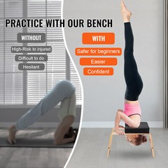 VEVOR Yoga Headstand Bench Inversion Chair Exercise Workout Fitness Training