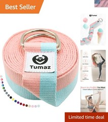 Adjustable Yoga Strap in 15 Colors – Perfect for Stretching and Physical Therapy