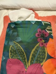 Multicolor Print Flowers Outer Pocket Sleeping Bag Zipper Lightly Padded Preown