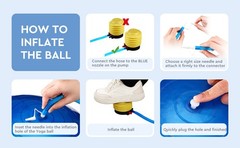 4 Pcs Yoga Exercise Ball Pilates Pregnancy Birthing Fitness Ball with