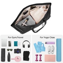 Large Yoga Mat Bag with Shoes Compartment and Wet Pocket Ladies Pilates Gym T…