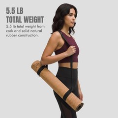Hot Yoga Mat – Natural Cork Surface, NonSlip Grip for Sweat, Natural Rubber B…