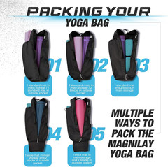 MAGNILAY Yoga Mat Bag – for Women and Men, Yoga Mat Carrier, Fits Mats Blocks an