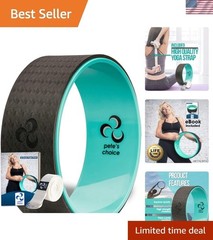 12.6″ Yoga Wheel Kit with Yoga Strap – Enhance Flexibility & Alleviate Back Pain