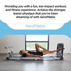 Aero Pilates Foldable Reformer Fitness Machine with Cardio Rebounder (Open Box)