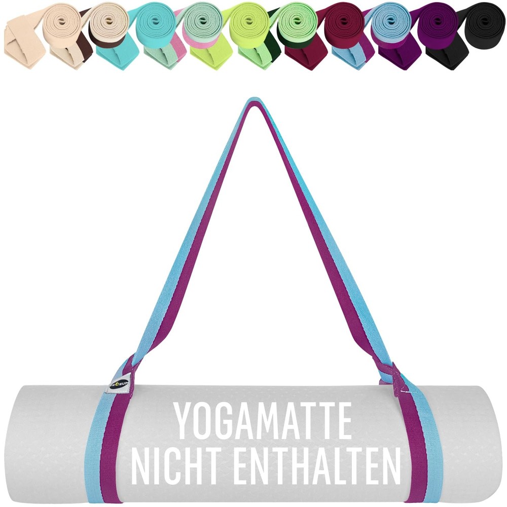 Premium Yoga Mat Sling Strap – Extra Soft & Thick Cotton – Skin Friendly…