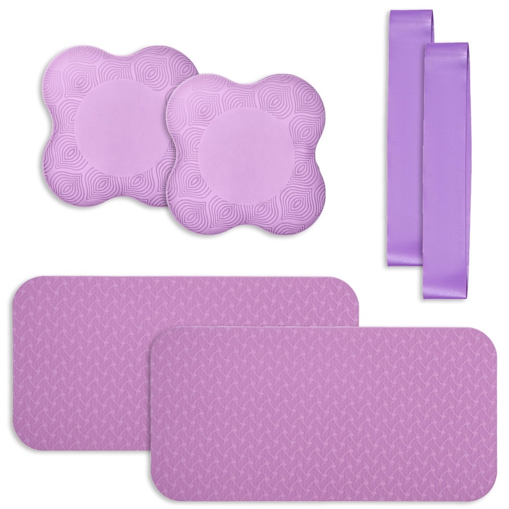 Yoga Knee Support Pad for Women Pilates Kneeling Cushion | 8 inches, Purple