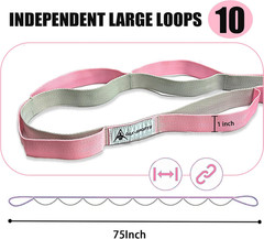 Stretching Strap Yoga Strap with Loops, Stretch Straps for Physical Therapy, Non