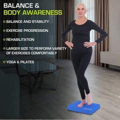 Exercise Balance Pad, Non-Slip Cushioned Foam Mat & Knee Pad for Fitness and …