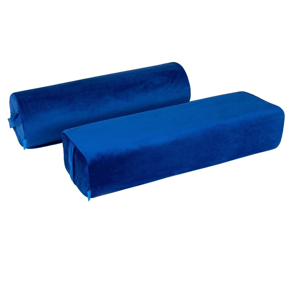 2-Pack Yoga Bolster Pillow Set: Rectangular & Cylinder Pillows for Meditation…