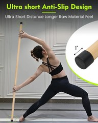 Yoga Stick 58 inches Stretching Stick for Mobility Exercise Stick with Non-Sl…
