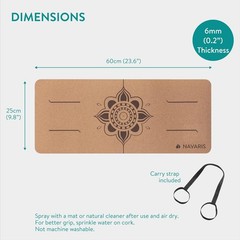 Cork Yoga Knee Pad – Non Slip for Exercise Mats – 0.2″ (6mm) Extra Thick Yoga