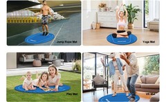 Jump Rope Mat Outdoor Indoor, Oval 52” x 36” Non-slip Fitness Exercise Mat,