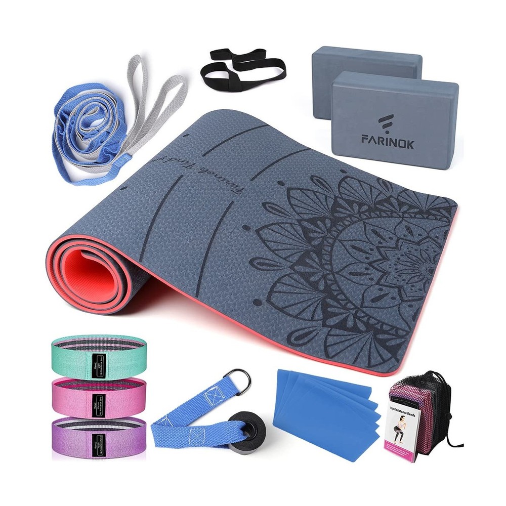 1/3 Yoga Mat Thick, Yoga Kit and Sets for Beginners Include High Density Yoga…