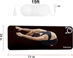 Enhanced Grounding Yoga Mat – 71″x24″ Non-Slip with 15ft Cord