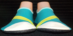 FITKICKS Live Well Foldable Classic Active Yoga Water Shoes LARGE Turquoise *EUC
