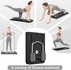 Pro Pilates Reformer Set: Foldable Board, 400lb Tension, All Levels Fitness