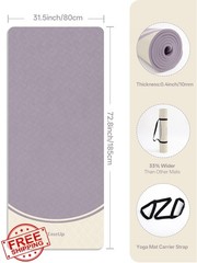 EASEUP Dusty Purple Yoga Mat 10MM Strap