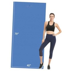 Extra Long TPE Yoga Mat 79″ x 40″ x 1/2″ Thick Non-slip Exercise Mat for Blue
