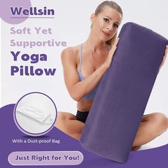 Yoga Bolster Pillow for Restorative Yoga – Rectangular Yoga Bolster – Yoga Me…