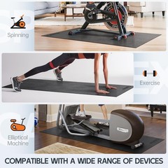 Treadmill Mat, Bike Trainer Mat for Stationary Spin Bike, 72″ x 48″ Non Slip
