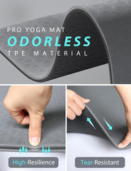 Yoga Mat Double-Sided Non Slip, 72” X 32” X 7Mm – Extra Wide & Thick Yoga Mat