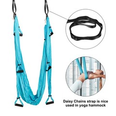 25KN Daisy Chain Yoga Extend Belt 1.5M, Climbing Straps for Exercise, Black