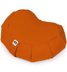 Meditation Cushion Buckwheat Husk Filled Crescent Floor Pillow Yoga Seat Zafu