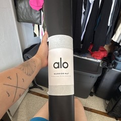 Alo Warrior Mat Non-Slip Yoga Mat Black Unisex Adults Yoga